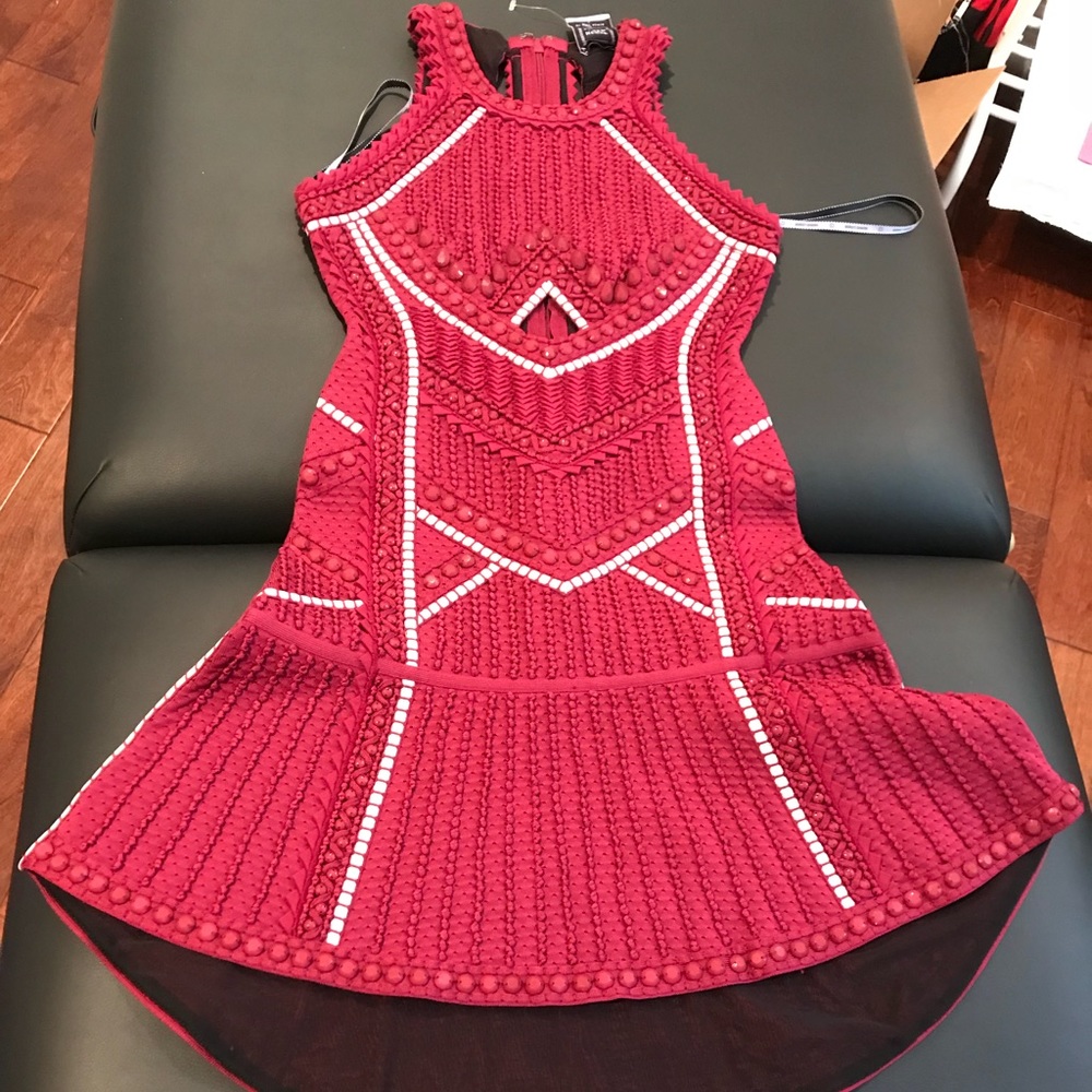 Rebecca Origami Beaded Knot Detailed Herve Leger